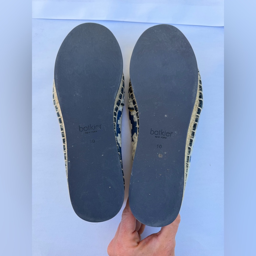 Botkier “Sara” Blue Embroidered Espadrilles – Size 10 – Geometric Embroidery - Picture 9 of 12